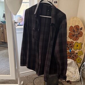 JF J.Ferrar Dark Plaid Shirt Jacket